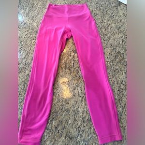 Lululemon hot pink double lined 25” legging